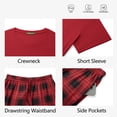 thumbnail image 5 of Weekease Two Piece Pajama Sets for Women Crew Neck Short Sleeve Tops and Printed Pant Casual Sleepwear, 5 of 7