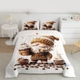 thumbnail image 2 of Feelyou Kawaii Gnome Kids Queen Comforter Set, Winter Coffee Lover Bedding Sets, Cute Santa Claus Reversible Bedding Comforter Set, Microfiber Bedroom Decor, 3pcs, 2 of 8