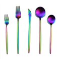thumbnail image 4 of Matte Black Silverware Set 5 Pieces, Stainless Steel Flatware Set, Kitchen Utensil Set, Tableware Cutlery Set, Satin Finished Polished & Dishwasher Safe( Colorful, 4 of 8