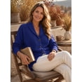 thumbnail image 3 of Fewfanhot Sweaters for Women Lightweight Cardigan Knit Button Knit Tops Business Casual Office Wear, 3 of 5