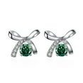 thumbnail image 6 of Bow Moissanite Stud Earrings for Women 1ct D Color Round Cut VVS1 clarity 925 Sterling Silver Diamond Earrings Moissanite Earrings for Women with Certificate, 6 of 9