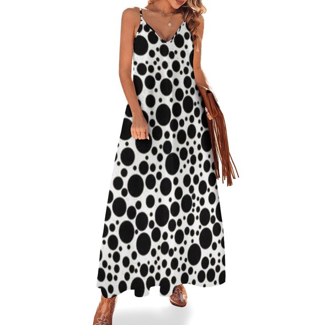 Nuevo - Vestido sin mangas con burbujas negras elegantes Ropa Vestidos de noche para mujer