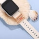 thumbnail image 3 of Juego de anillos decorativos de dibujos animados para Apple Watch, correa de silicona, accesorios de pulsera para Smartwatch, Iwatch, 3 of 4
