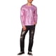thumbnail image 2 of Camiseta metálica INSPIRE CHIC de cuello redondo para hombres, de manga larga, para fiestas y clubes, camisetas brillantes 2XL rosa, 2 of 5