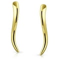 thumbnail image 2 of Bling Jewelry Womens Minimalist  Ear Cuff Cartilage Earrings 14K Gold Plated Sterling Silver, 2 of 4