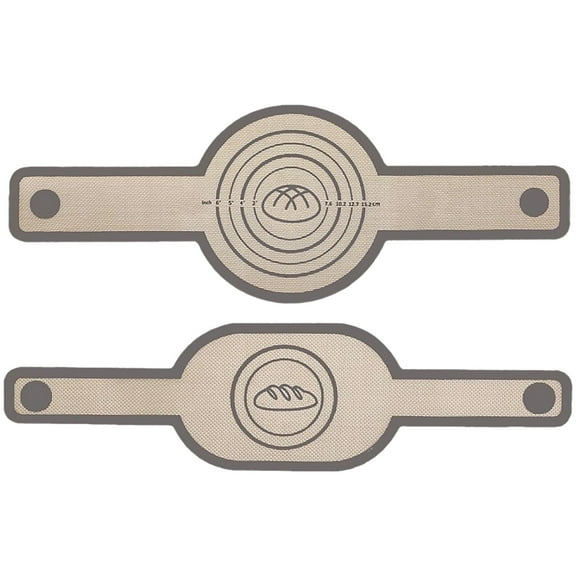 KDFWDM Silicone Bread Sling Oval and Round - Non-Stick & Easy Clean Reusable Oval Silicone Baking Mat for Dutch Oven with Long Handles Sourdough Bread Baking Mat Tools