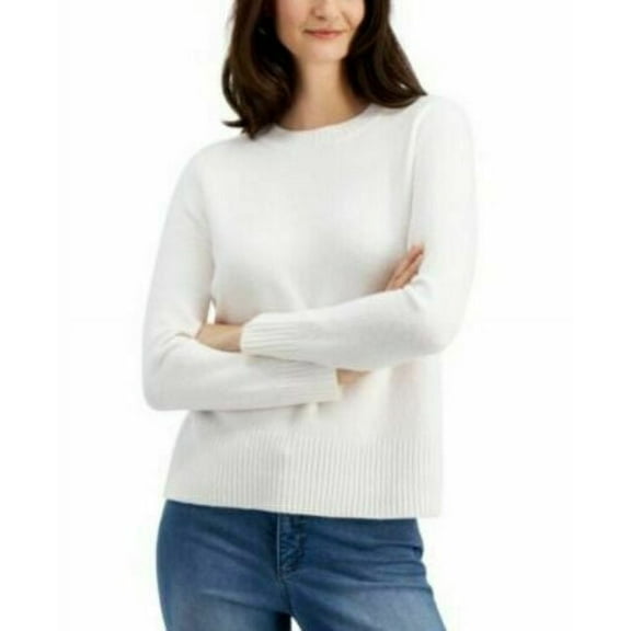 Charter Club Women's Sweater Crewneck Cloud Long Sleeve Top Size M