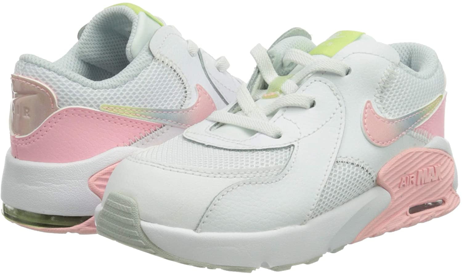 Nike Girls Stroke Running Shoe, White Multi Color Pure Platinum Arctic  Punch, 6 Big Kid