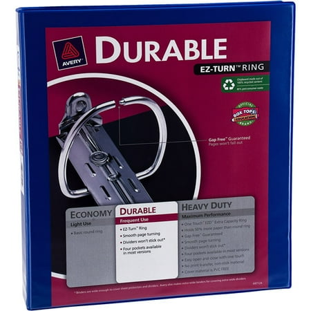 Avery 2" Durable View Binder with EZ-Turn Ring