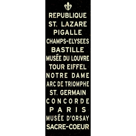 - Paris Fleur de Lis Sign Print Wall Art