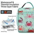 thumbnail image 4 of Thermal Soft Cooler Lunch Bag with Crab Pattern – Durable & Portable Waterproof Tote for Camping, Office, Travel, 4 of 6