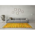 thumbnail image 3 of Ahgly Company Indoor Rectangle Abstract Yellow Modern Area Rugs, 4' x 6', 3 of 4