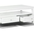 thumbnail image 6 of Warm Shaker Solid Wood 48 inch Wide Transitional Coffee Table in White, 6 of 9