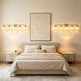 thumbnail image 3 of Deyidn Modern 5-Light Bathroom Vanity Light with Crystal Shades, 39 Inch Gold Dimmable Light Fixture for Mirror, 3 of 9