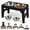 Black, variant on Heeyoo Adjustable Height Large Plastic Elevated Bowl with 2 Stainless Steel Dog Bowls for Dogs, Gray