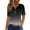 Gray, variant on Plus Size Tops under 10.00 Women's Casual Solid Color Medium Short Sleeve V-Neck Top, of the Day