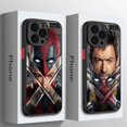 thumbnail image 2 of Funda de teléfono mate transparente de Marvel Deadpool y Lobezno para Apple iPhone 16, 15, 14, 13, 12, 11 pro Max, 13, 12 Mini, XS, XR, X, 7, 8plus, 2 of 5