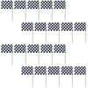 Woodsy Decor Checkered Racing Flag Toothpicks Black and White Checkered Cupcake Picks Flag Dessert Flags Race Car Decorations Party Supplies 200pcs Black Decor