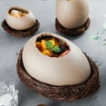 thumbnail image 4 of Ckraxd Creative Ceramic Bird's Nest Bowl for Desserts, Cold Drinks & BBQ - Unique Oval Design, Easy Clean, Perfect for Parties & Restaurants, 4 of 9