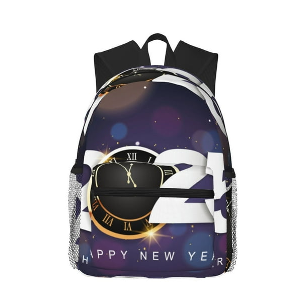 Easygdp 2025 Happy New Year 4 Mochila Casual para Portátil, Mochila para Escuela, Viajes, Negocios