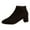 Black, variant on Womens Ankle Boots Casual Fall Winter Dress Suede Pointed Toe Block Heel Zip up Short Chelsea Booties