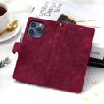 thumbnail image 3 of Flip Case for iPhone 16 Pro Max , Totem Embossed Flowers Premium PU Leather Wallet Folio Cover with Card Holder Kickstand Compatible with iPhone 16 Pro Max - Red, 3 of 13