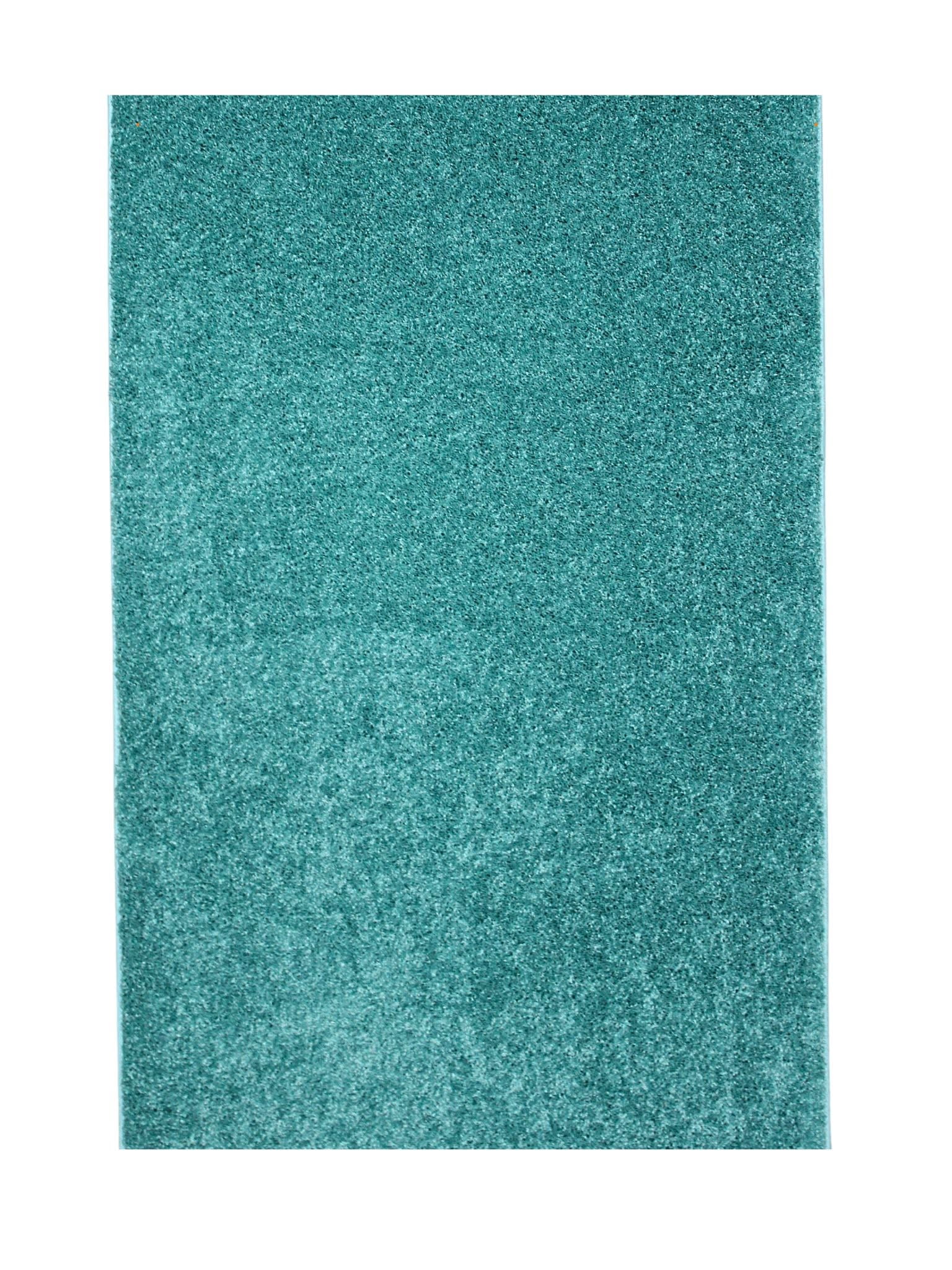 Koeckritz Rugs Kid Crossing Soft Area Rug, 3'x5', Aqua, for Living Room, Bedroom