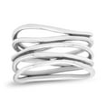 thumbnail image 2 of Vintage Five-Row Wavy Stackable Designs Oxidized Ring Band 925 Sterling Silver Size 11, 2 of 5