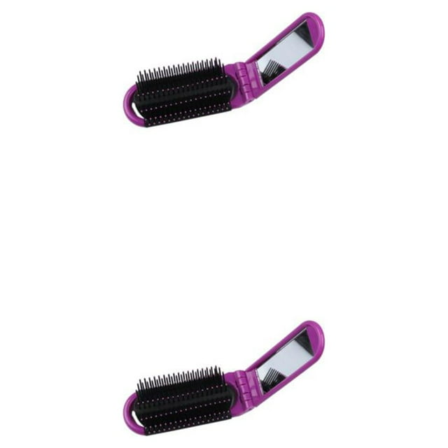 Qarigey Peine de viaje espejo cepillo de pelo plegable profesional compacto peluquería masaje del cuero cabelludo Mini herramientas de belleza Type4 NO4