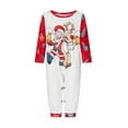 thumbnail image 2 of Elippeo Family Matching Christmas Pajamas, Romper/ Santa Claus Print Long Sleeve Tops and Reindeer Print Pants Loungewear Set, 2 of 9