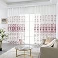 thumbnail image 2 of Rosnek 2 Panels Embroidered Sheer Curtains, Morocco Light Filtering Voile Drapes Grommet Sheer Window Treatment for Bedroom Living Room, 55"x 57", 2 of 6