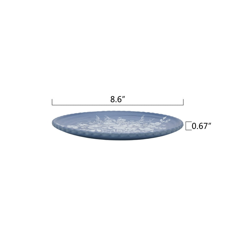 The Pioneer Woman Daisy Bamboo Melamine Salad Plate, Blue