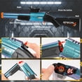 thumbnail image 2 of Escopeta Toy Gun de doble cañón, con 20 dardos blandos, lanzador de espuma, lanzador de dardos de espuma con visor para niños, jóvenes, adolescentes, niños, vacaciones de 8 a 12 años (azul), 2 of 6