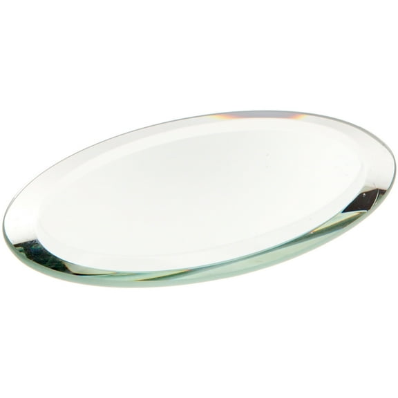 Plymor 2" x 3" Oval, 3mm Thick Beveled Glass Mirror, Pack of 24