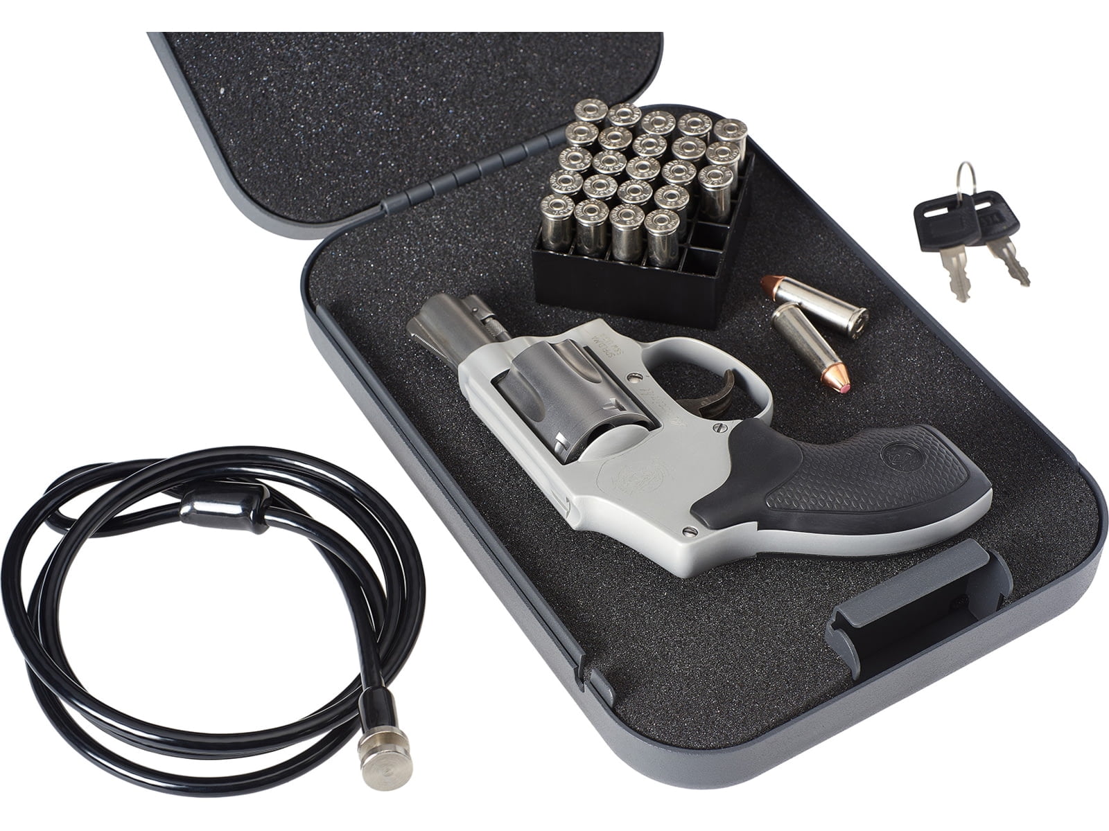SnapSafe 75200 Lock Box Keylock Pistol Safe Key 9.5" x 6.5" x 1.75" 18 Gauge Steel Black
