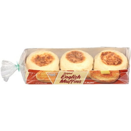 Great Value Original English Muffins, 12 oz