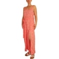 thumbnail image 5 of Hurley Womens Monroe High Slit Blouson Maxi Dress peachblossom S, 5 of 5