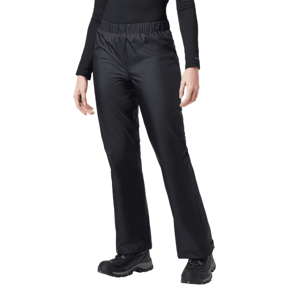 Columbia Women's Plus Size Storm Surge Waterproof Rain Pant, Black, 2X x 32" Inseam