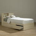 thumbnail image 1 of South Shore Noah Twin Mates Bed With Bookcase Headboard Set, in Bleached Oak, 1 of 16