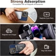 thumbnail image 4 of for iPhone 14 Pro Max Case with Magnetic Invisible Ring Stand Compatible with Mag-Safe Leather Business Shockproof Military Grade Protection Classic Luxury Phone Cases for Women Men,Blue, 4 of 14