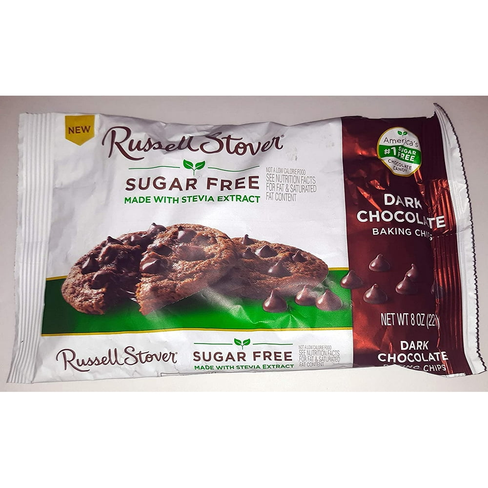 Russell Stover Sugar Free Dark Chocolate Baking Chips 8oz (227g)