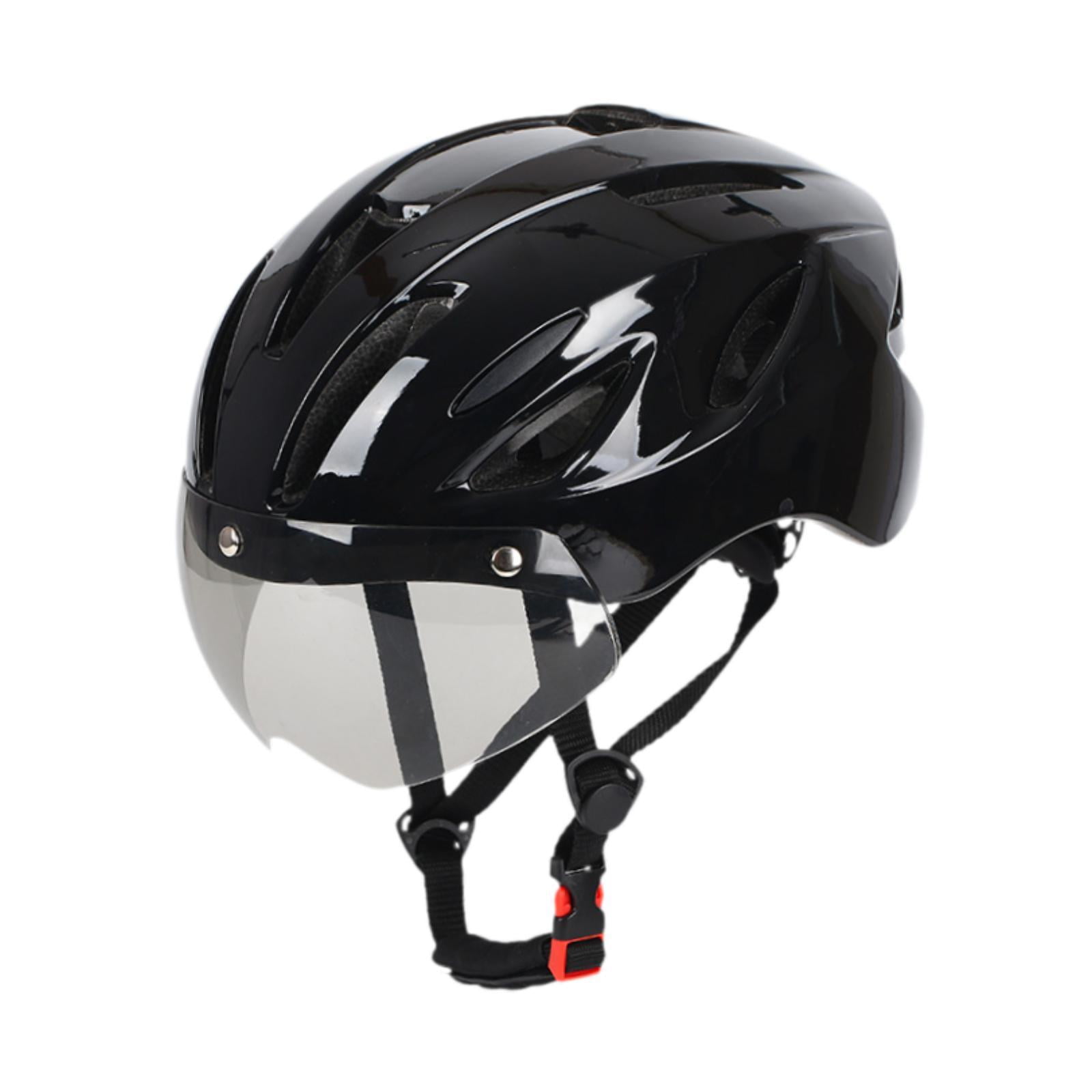 lacooooppia Bike Helmet Hat Equipment Detachable Padded Ventilation Cycling Helmet with Visor for Mountain Bike Road Bike Cycling Outdoor Black