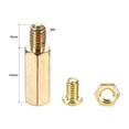 thumbnail image 2 of Uxcell Hexagon Brass Standoff Spacer Male-Female Screw Nut Kit 20 Sets 14mm+6mm, 2 of 5