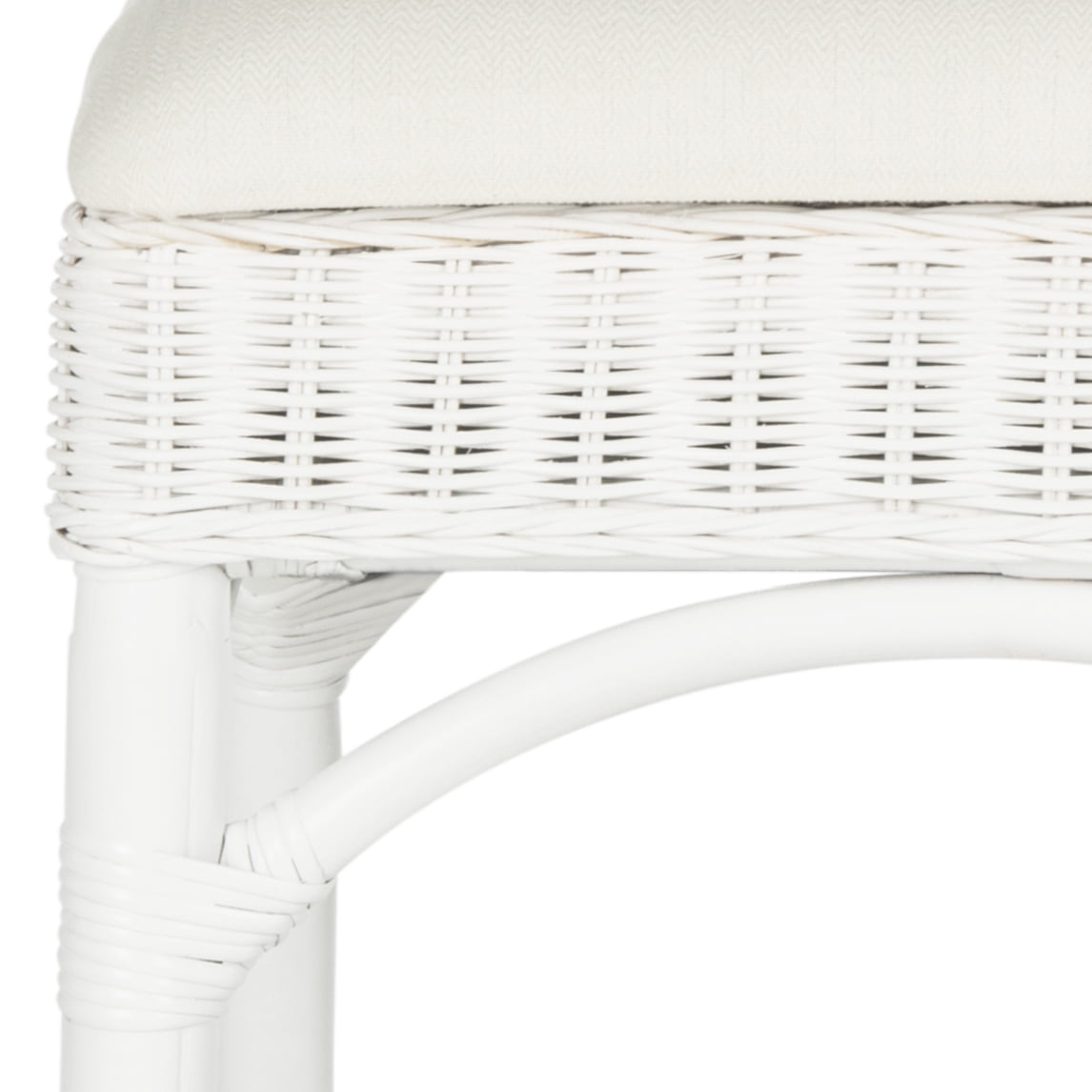 SAFAVIEH Fremont Square Mid Back Bar Stool, White