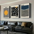 thumbnail image 2 of [3pcs Bauhaus Print Canvas] 3pcs Minimalist Frameless Bauhaus Style Print Canvas Paintings | Decorative Art Geometric Posters for Home Office, Living Room, Bedroom | Unframed Fashionable Themed Wall, 2 of 4