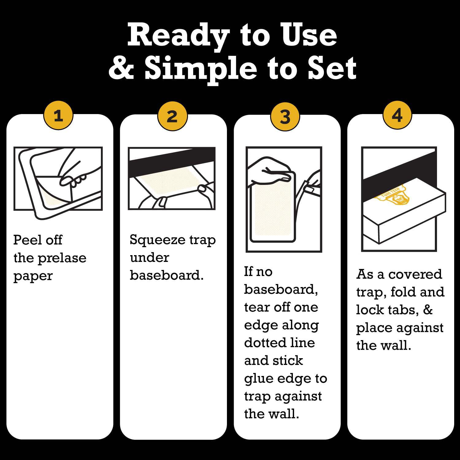 TwinTech Mouse Glue Boards, Pro Strength | Ready-to-Use Adhesive Traps | Pro-Scented Adhesive | Indoor Use | 36 Count