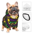 thumbnail image 3 of Fotbe Carnival Mardi Gras Sudadera con Estampado para Perros Pequeños – Suéter con Capucha para Mascotas, Tela Suave de Forro Polar con Bolsillo-X-Small, 3 of 7