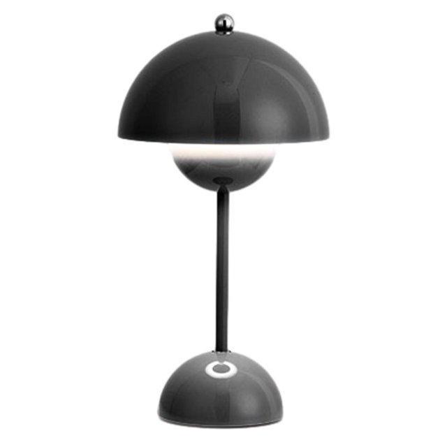 Lámpara de capullo de flor Lámpara de noche moderna regulable para dormitorio restaurante cafetería (negro)