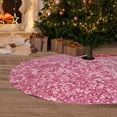 thumbnail image 6 of Sikiie Pink Glitter 30-48 inches {designName} Print Christmas Tree Skirt Snowman Xmas Tree Skirt with Edge Christmas Decorations for Holiday Party-48", 6 of 7