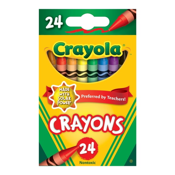 Crayola Classic Crayons, Assorted Colors, Back to School, 24 Count